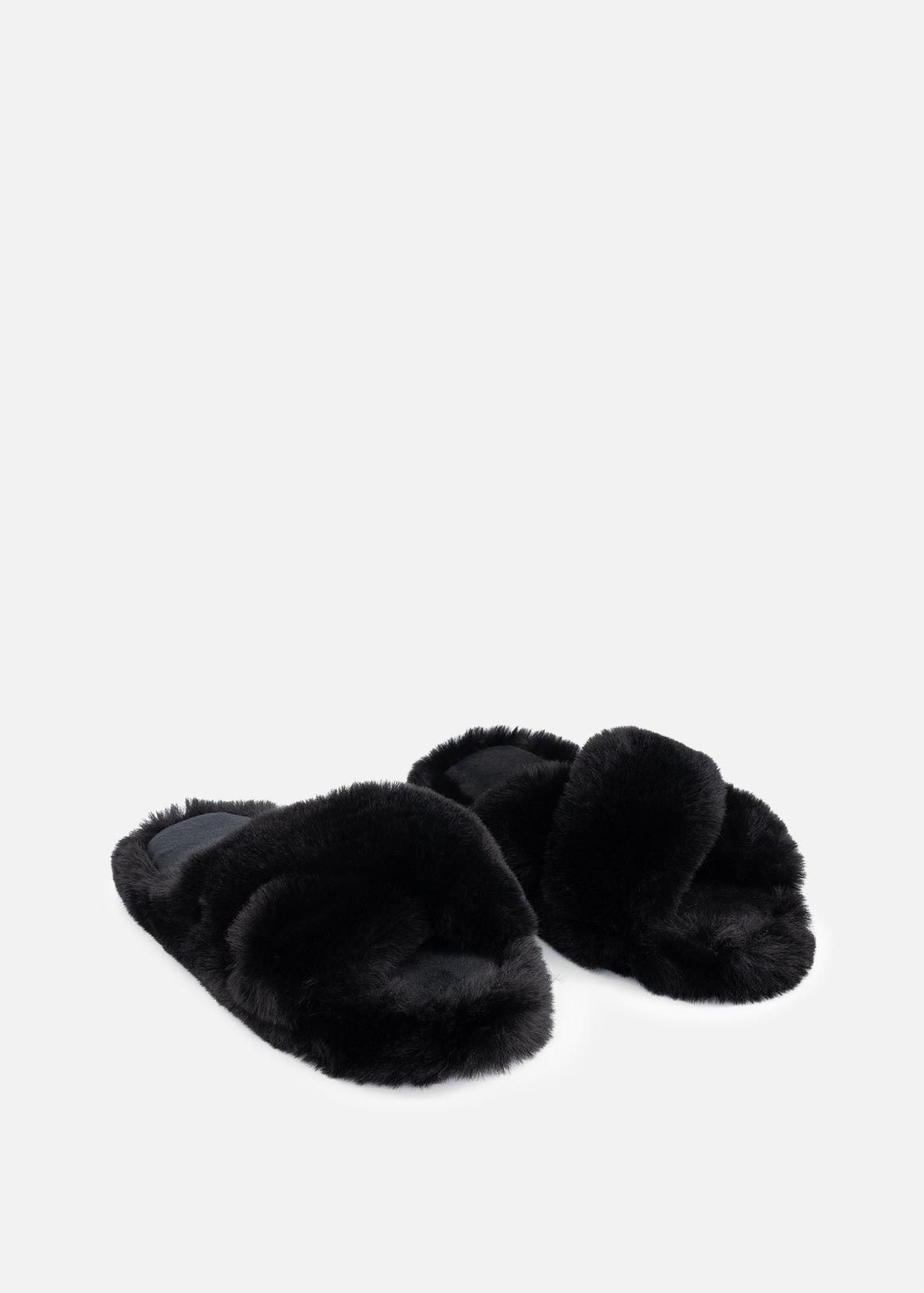 Crossover Faux Fur Slippers | Woolworths.co.za