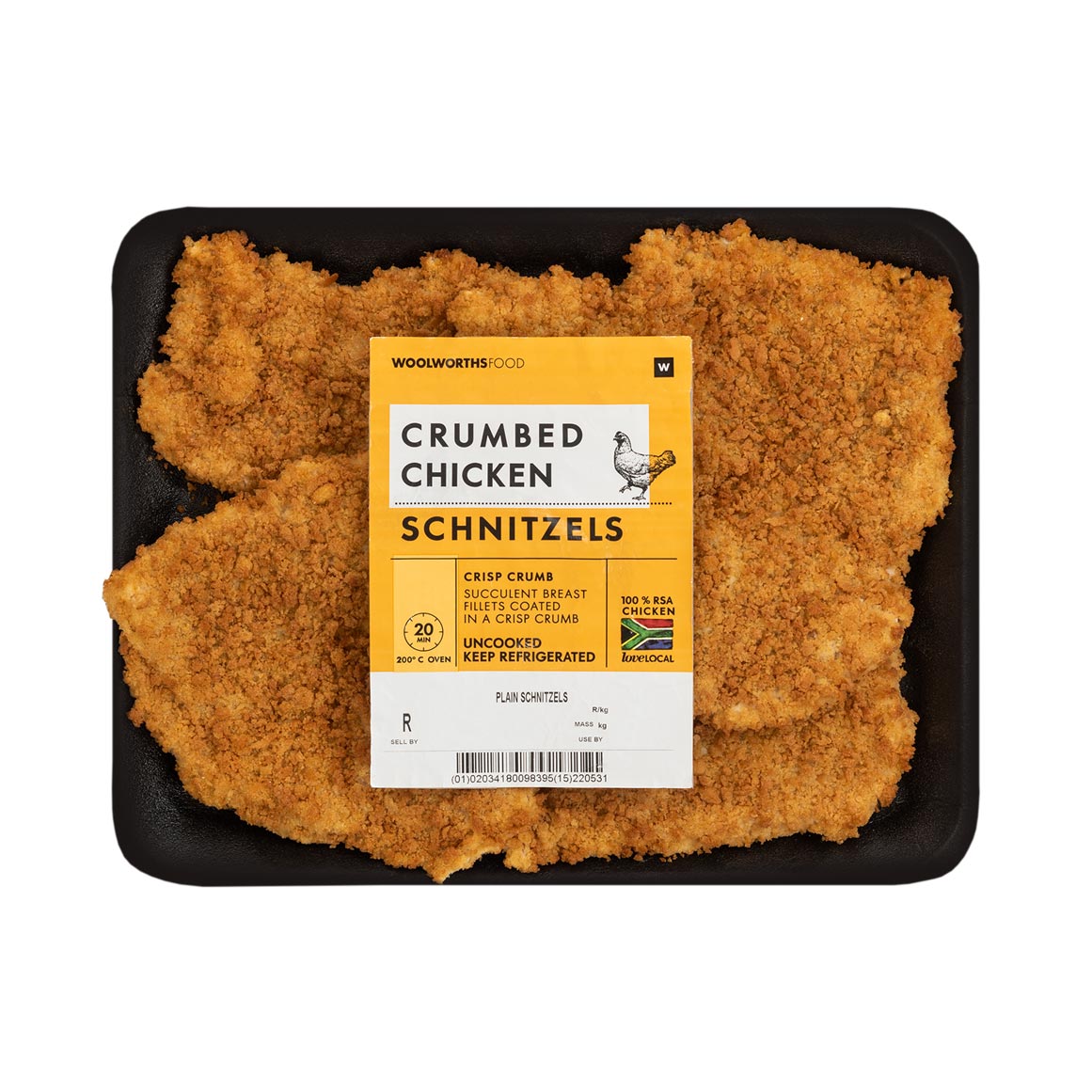 Crumbed Chicken Schnitzels Avg 650 g