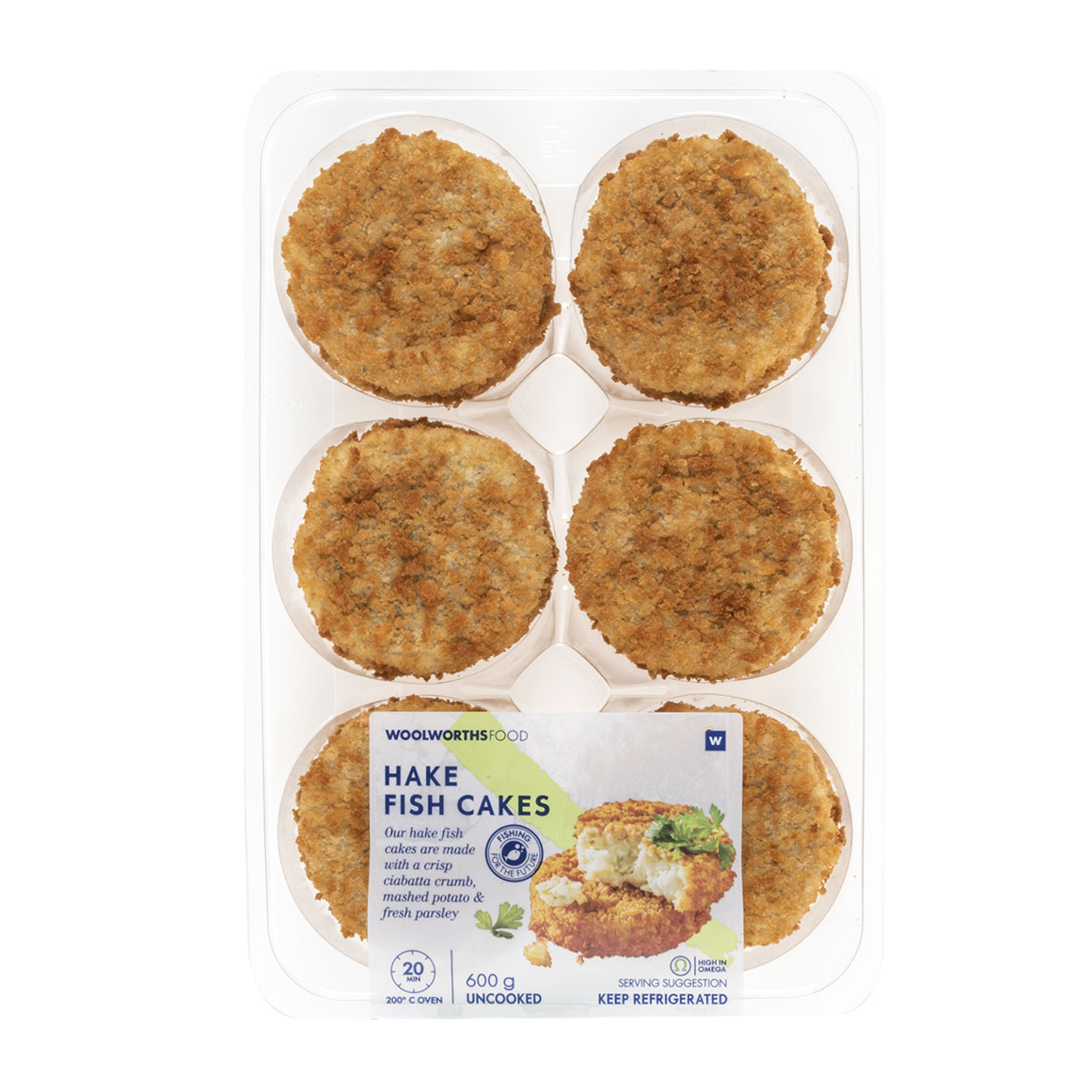 Crumbed Hake Fish Cakes 6 pk