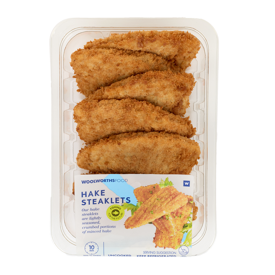 Crumbed Hake Steaklets Avg 500 g