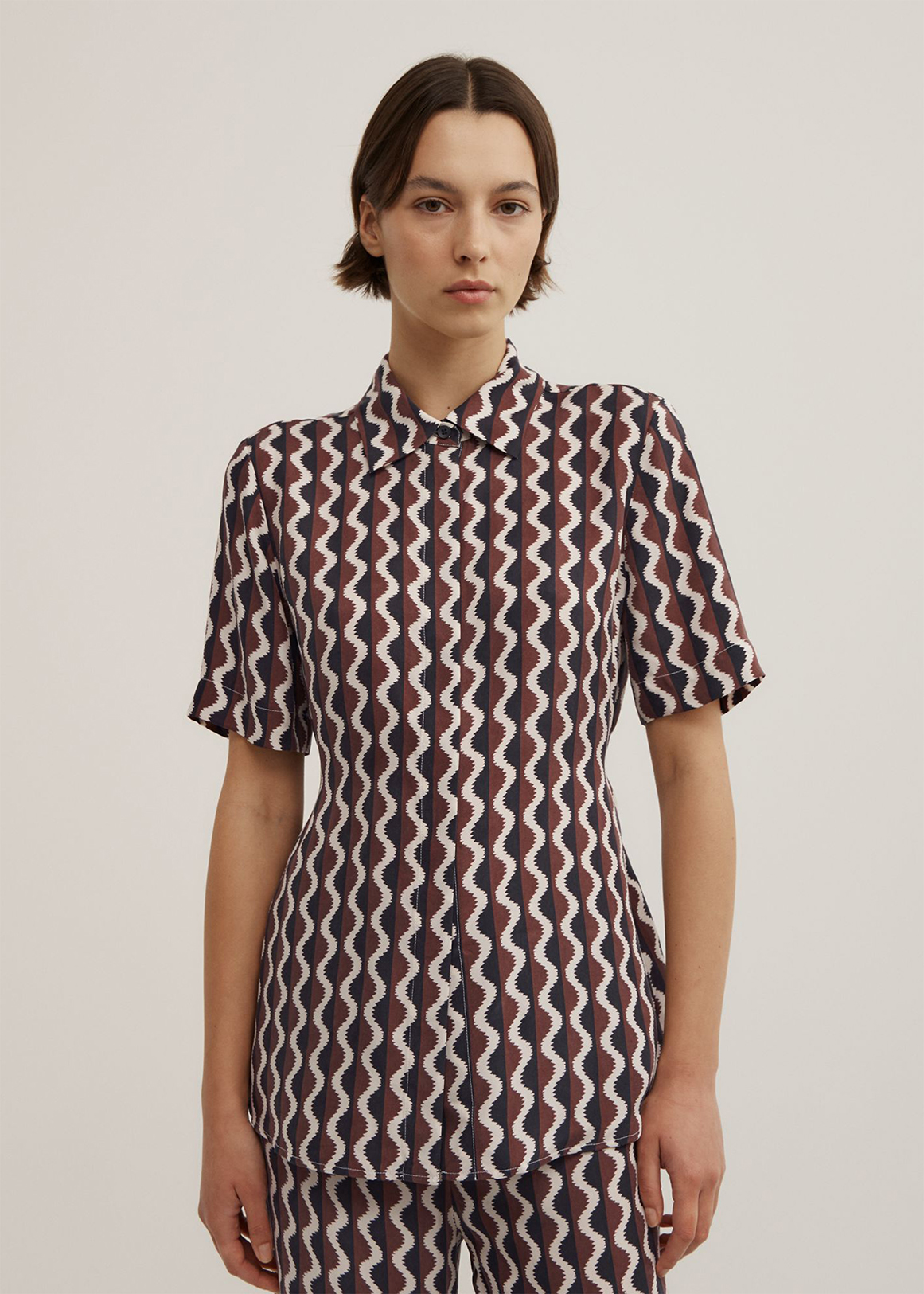Cupro Tie Waist Shirt