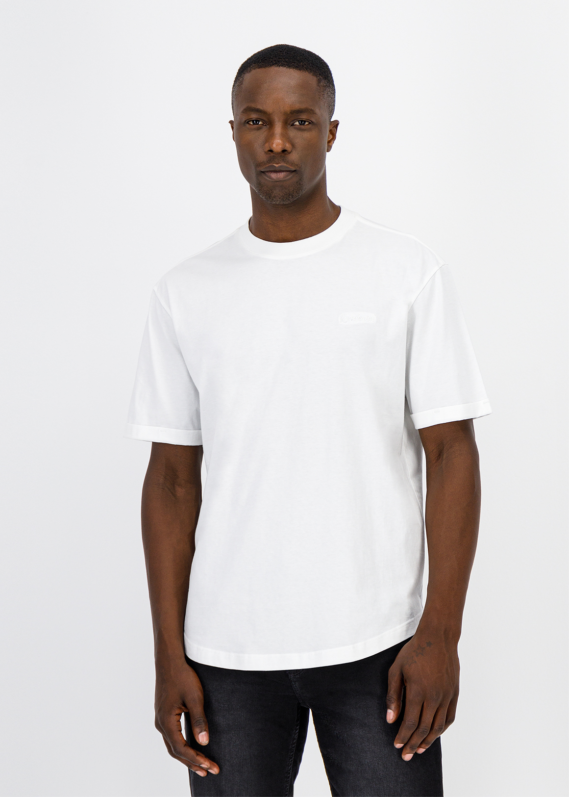 Curved Hem Relaxed Fit Oversized Cotton T-shirt | Woolworths.co.za