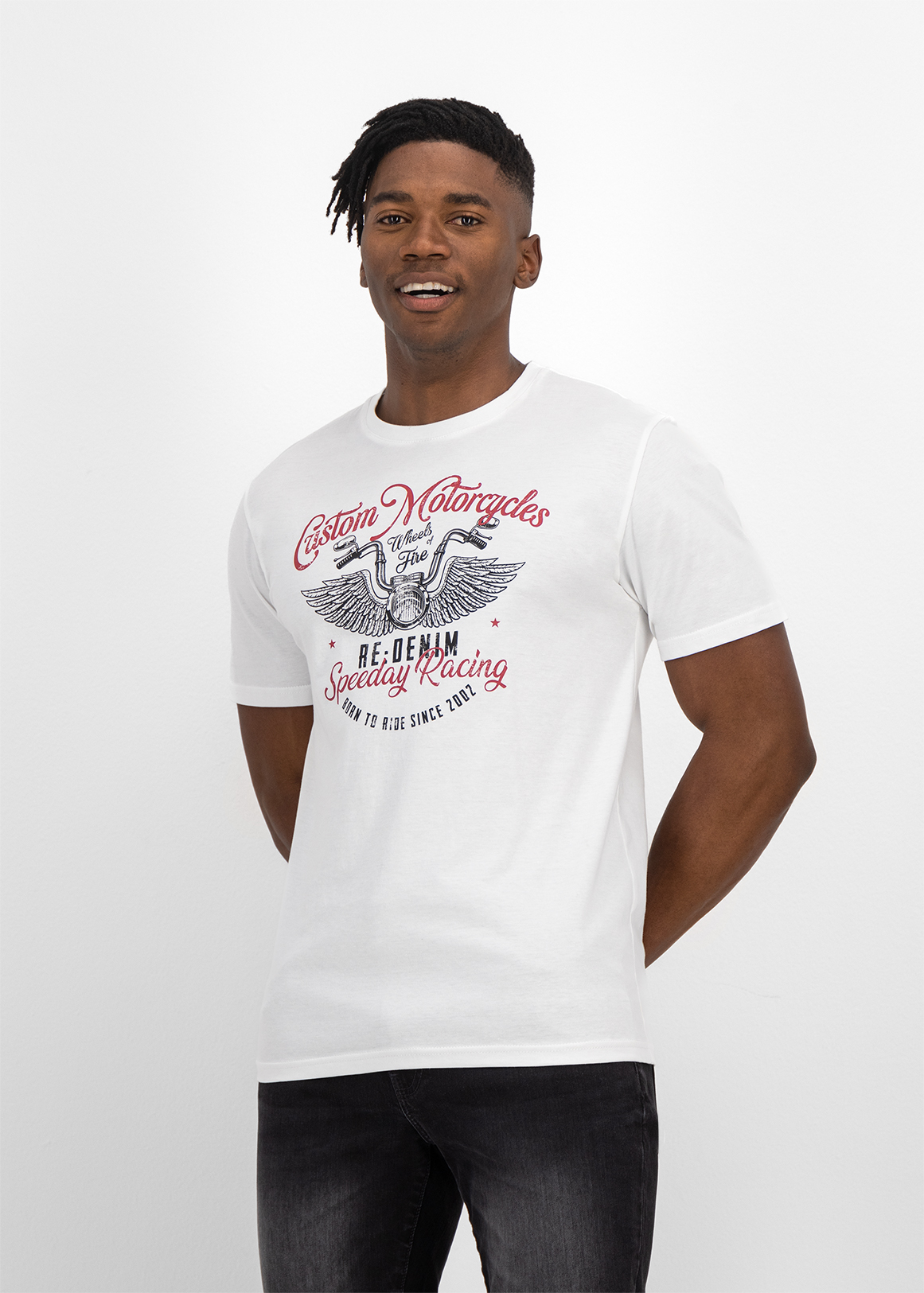 Custom Motorcycles Slim Fit Cotton T-shirt | Woolworths.co.za