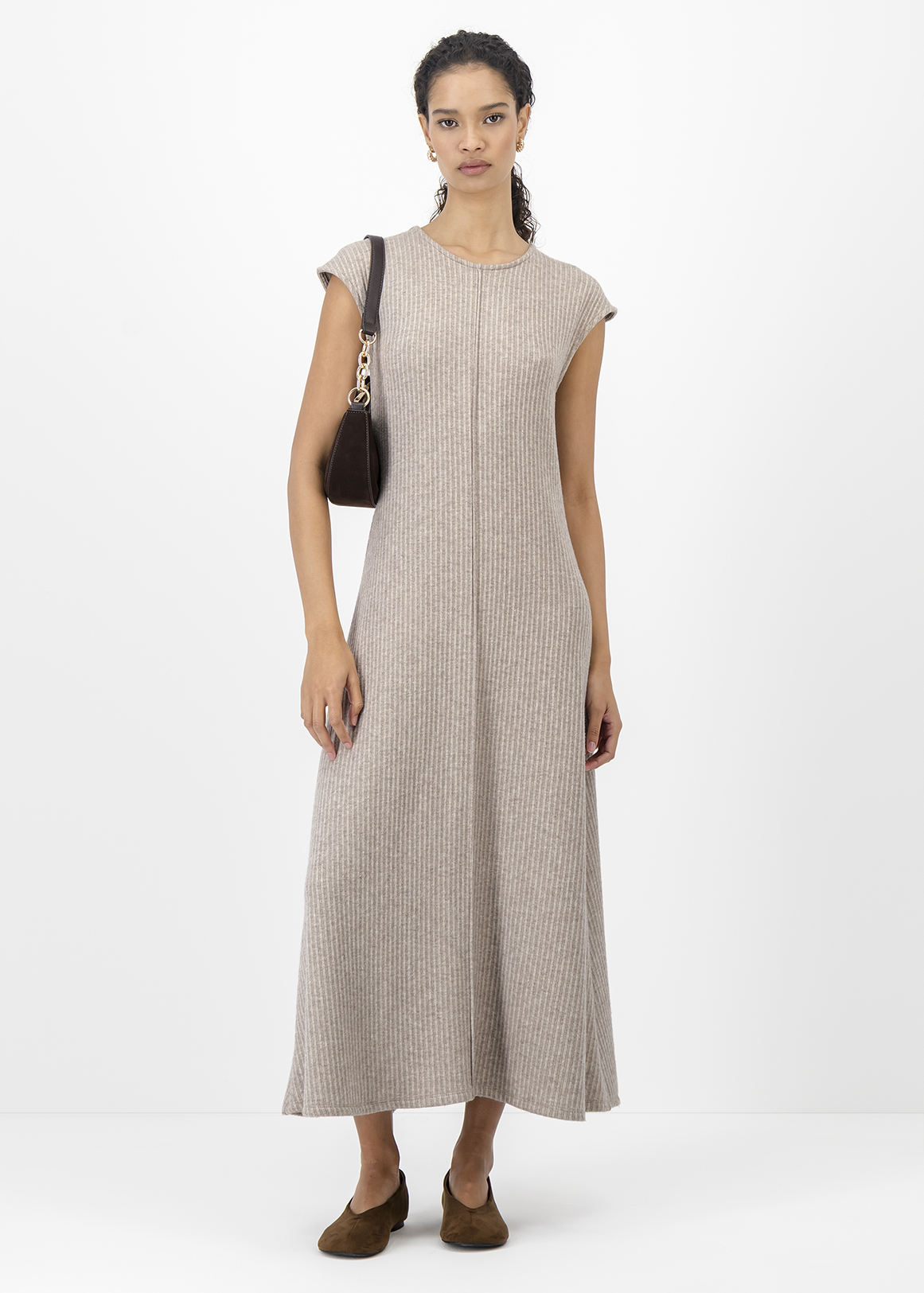 Cut & Sew Fit & Flare Midi Dress