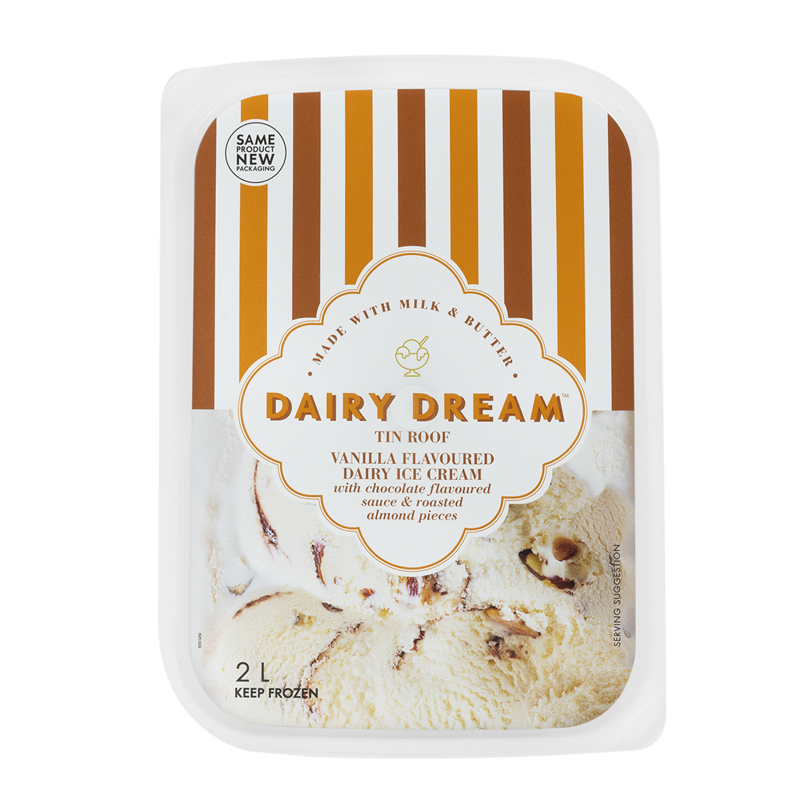 Dairy Dream™ Tin Roof Vanilla Flavoured Dairy Ice Cream 2 L