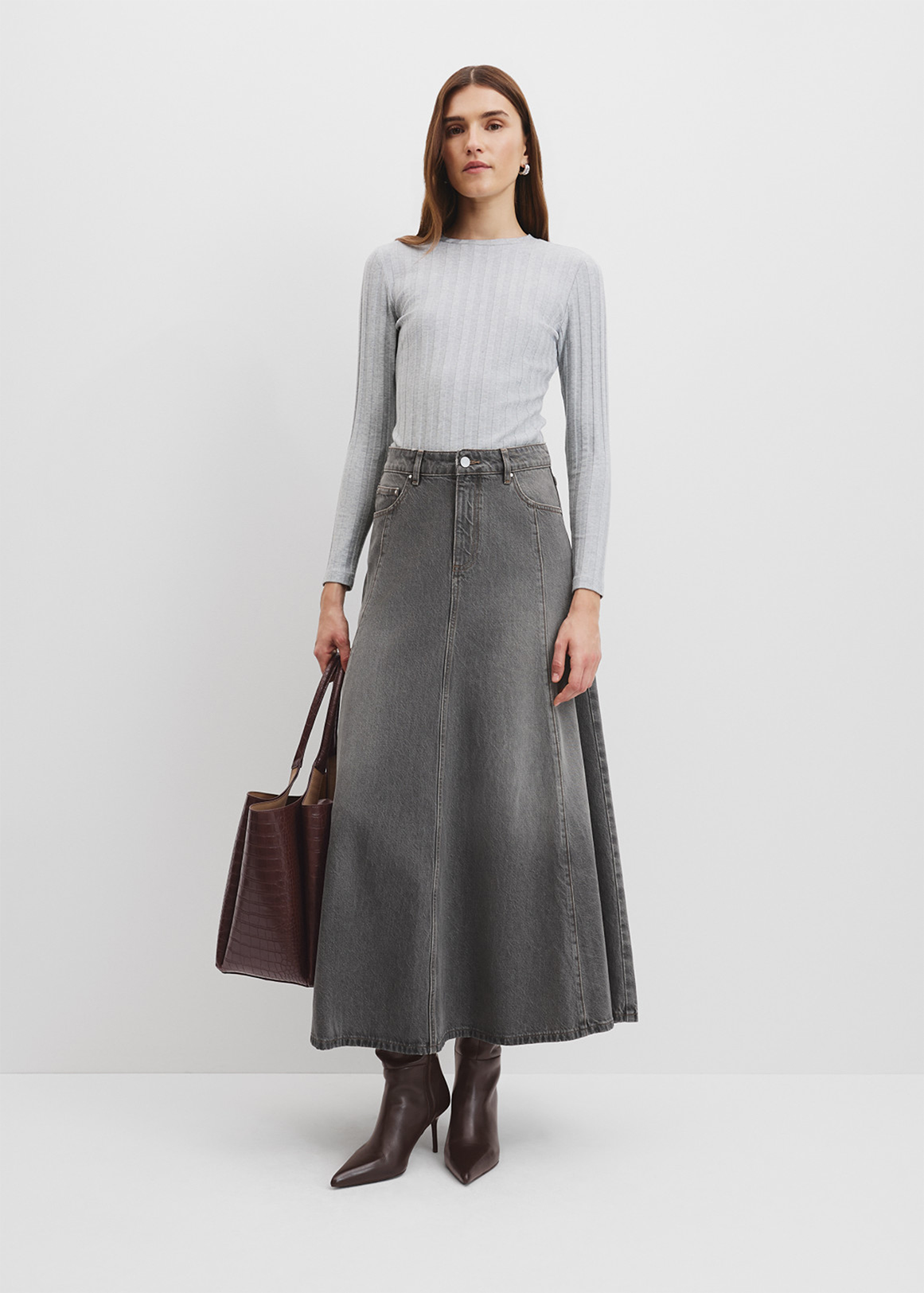 Denim Maxi Skirt