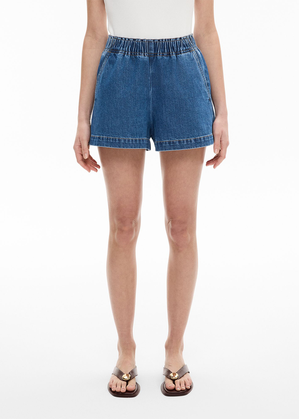 Denim Pull On Shorts