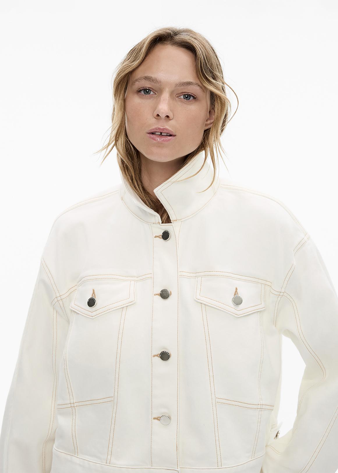 Chalk French Linen Seam Detail Blouse - Women's Linen Shirts