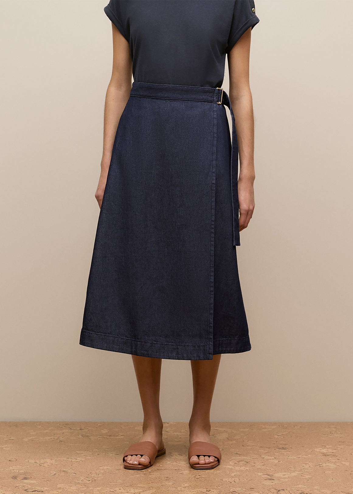 Denim Wrap Skirt