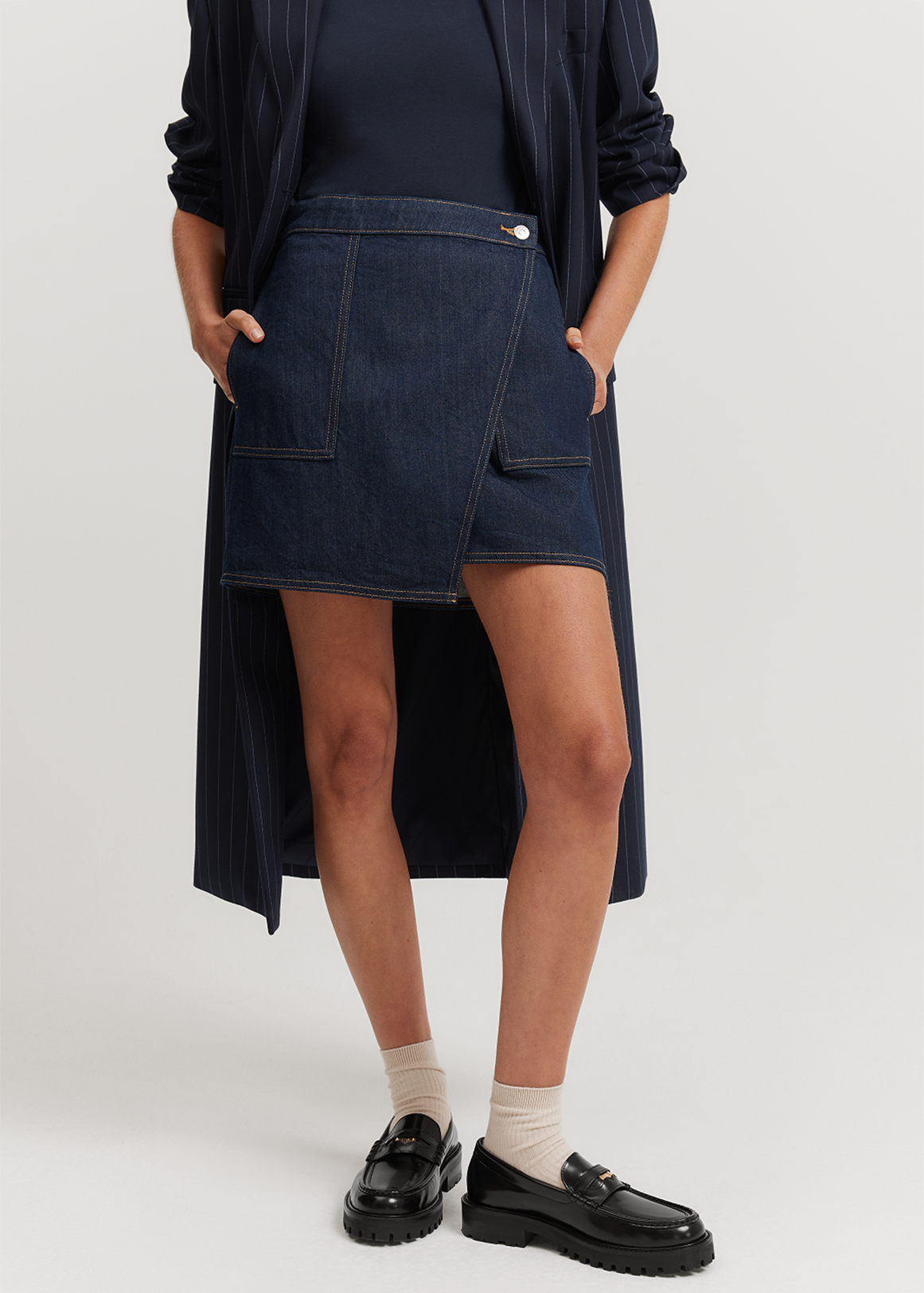Denim Wrap Skirt