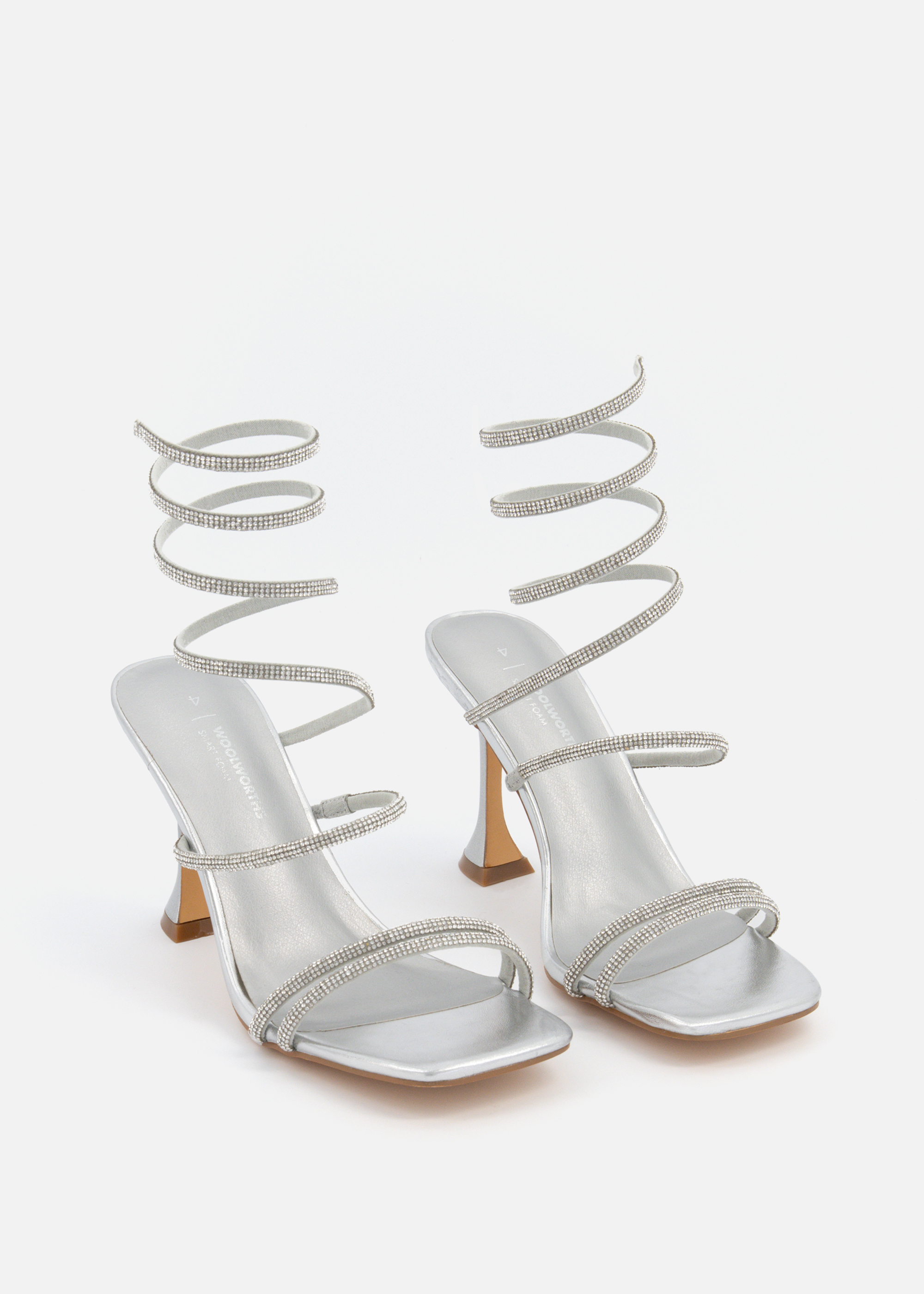 Diamante Ankle Wrap Stiletto Sandals | Woolworths.co.za