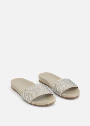 Comfort Crossover Strap Block Heel Sandals