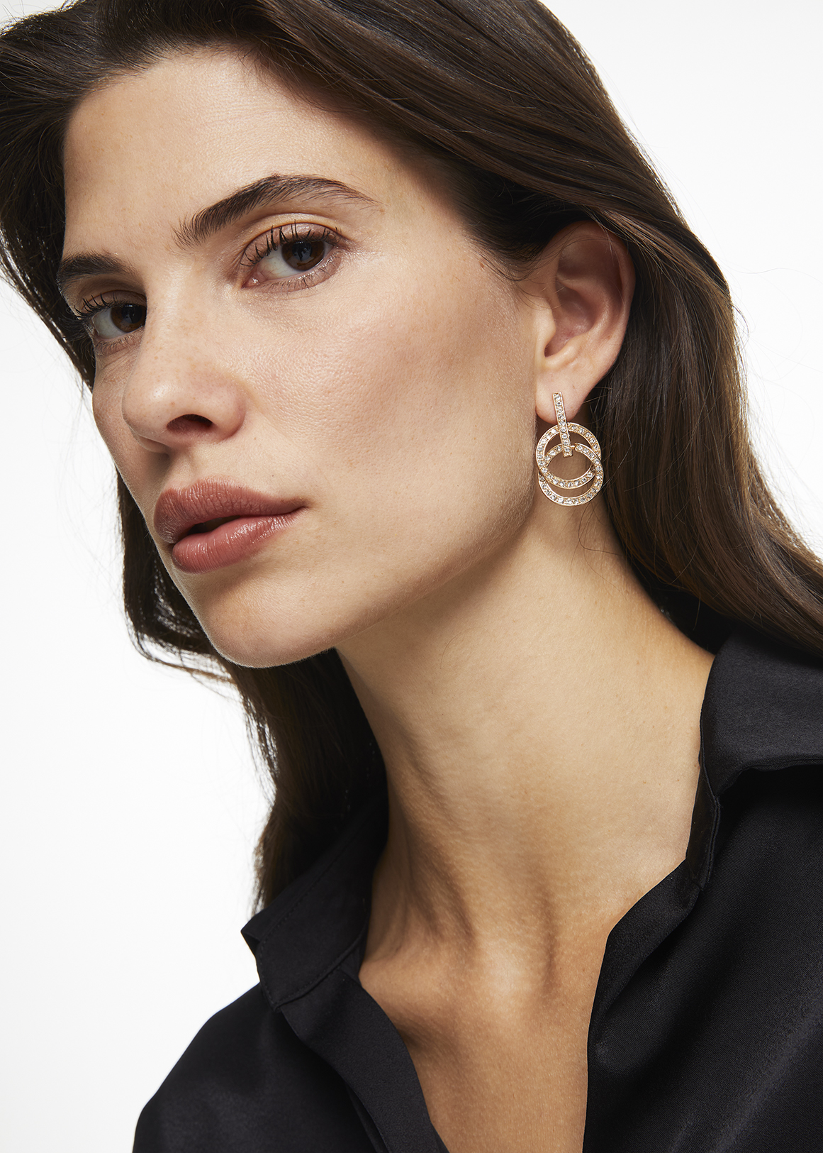 Double Riglet Diamante Double Ringlet Drop Earrings | Woolworths.co.za