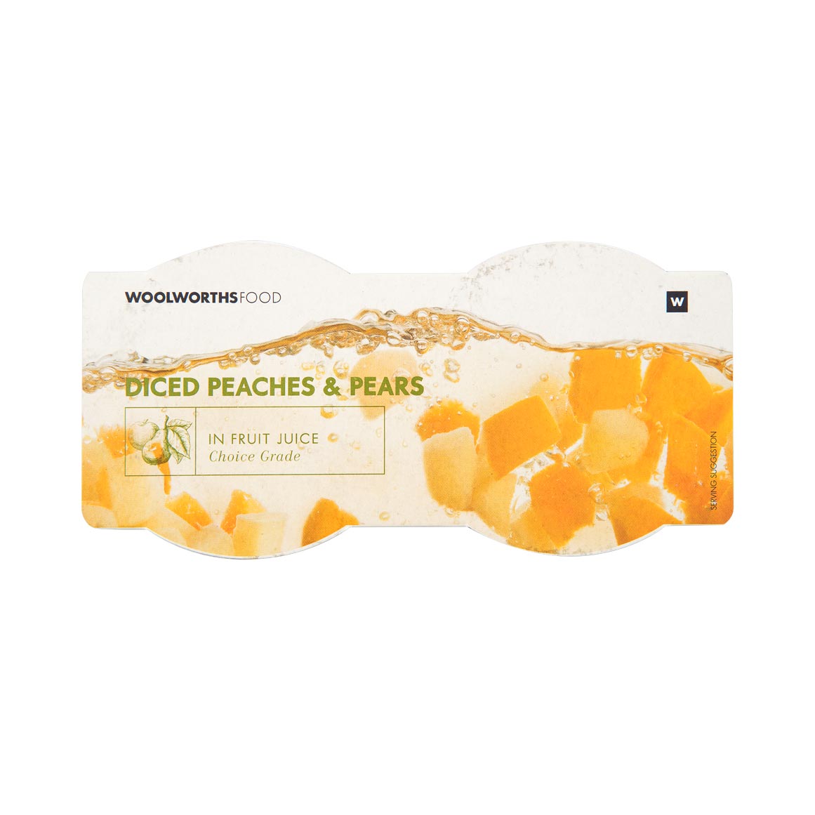 Diced Peaches and Pears in Fruit Juice 120 g