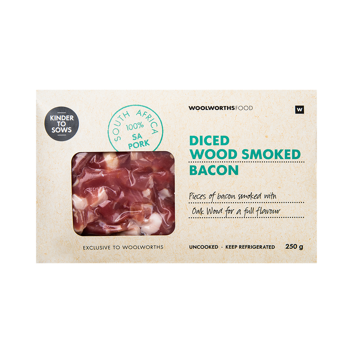 Diced Wood Smoked Bacon 250 g