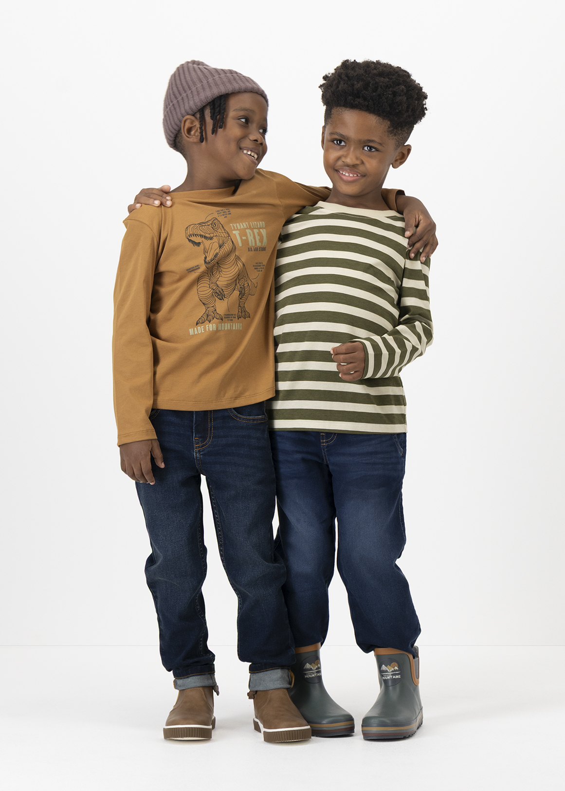 Dino Graphic Cotton T-shirts 2 Pack