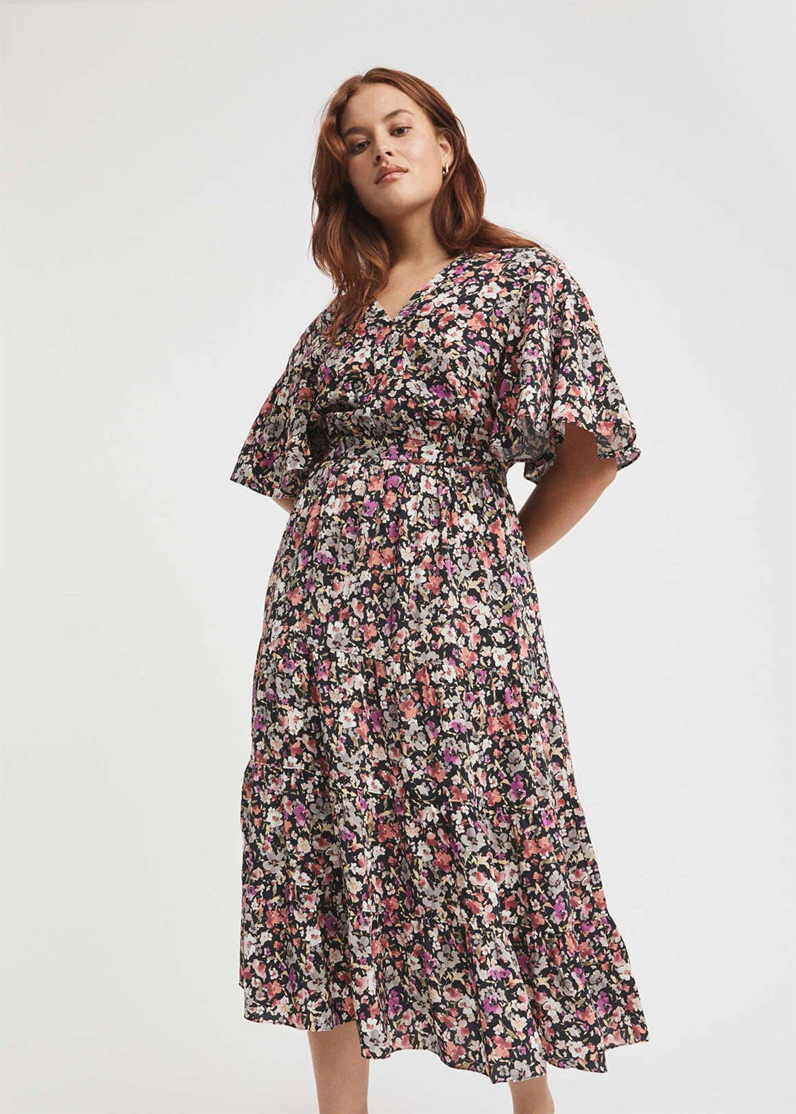 Ditsy Print Soft Sleeve Dress | Woolworths.co.za