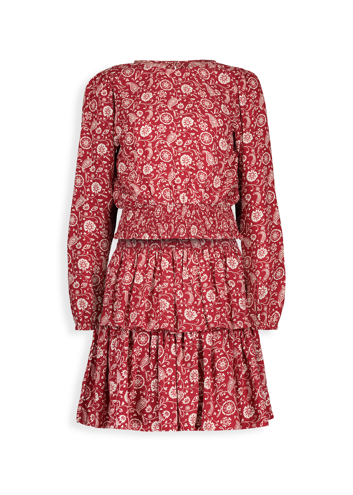 Ditsy Smocked Cropped Top & Skirt Set