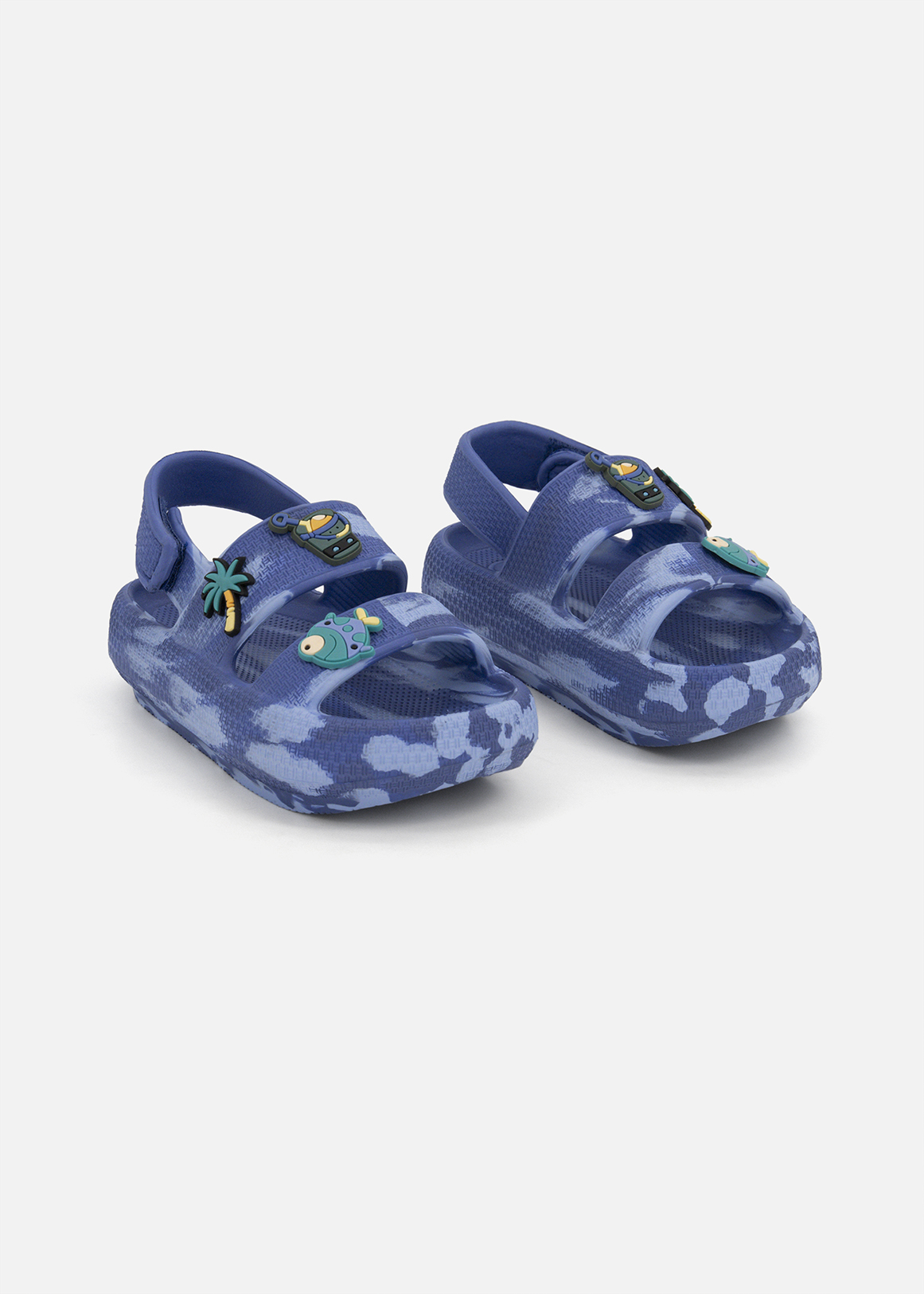 Double Band Slingback Moulded Sandals (Size 4-13) Younger Boy
