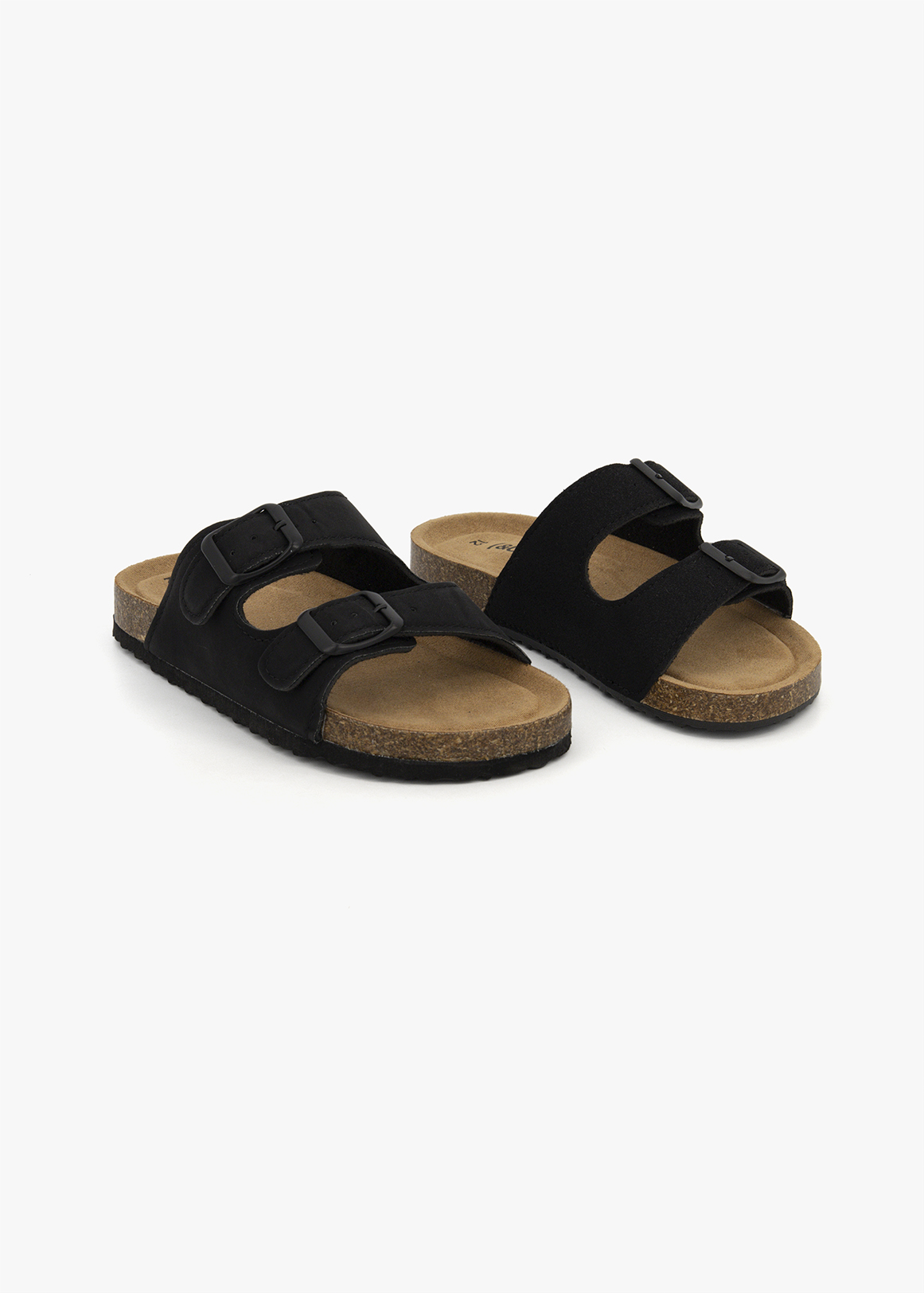 Double Buckle Cork Sandals (Size12-6) Older Boy
