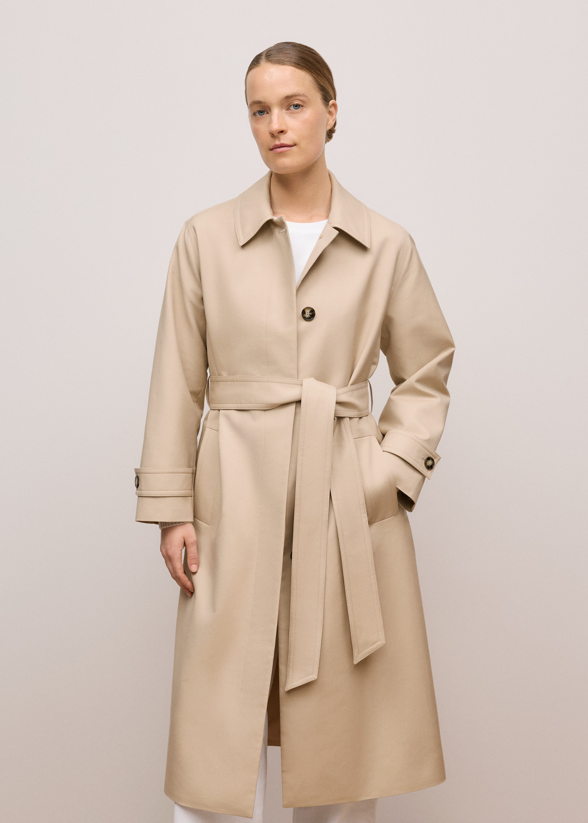 Double Cloth Longline Trench Coat