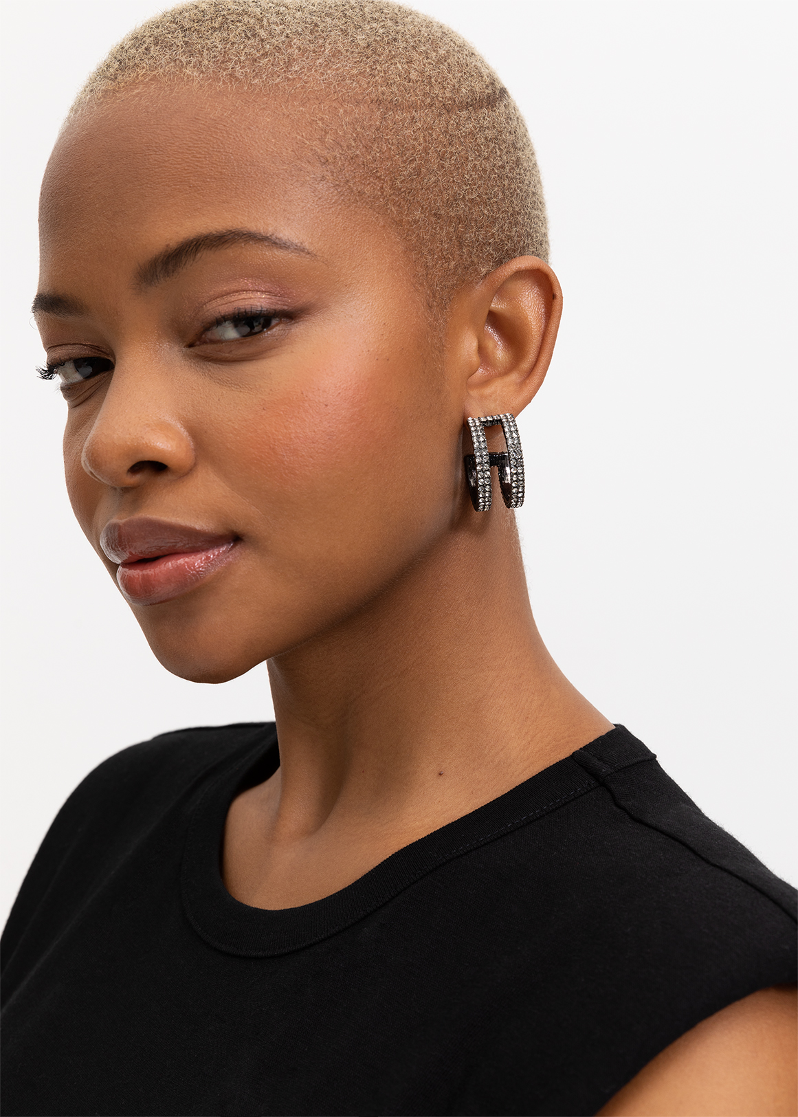 Double Diamante Hoop Earrings | Woolworths.co.za