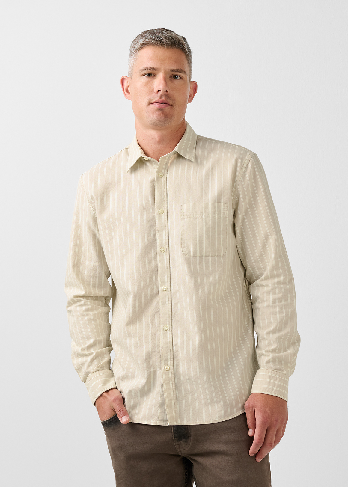 Double Stripe Cotton Shirt