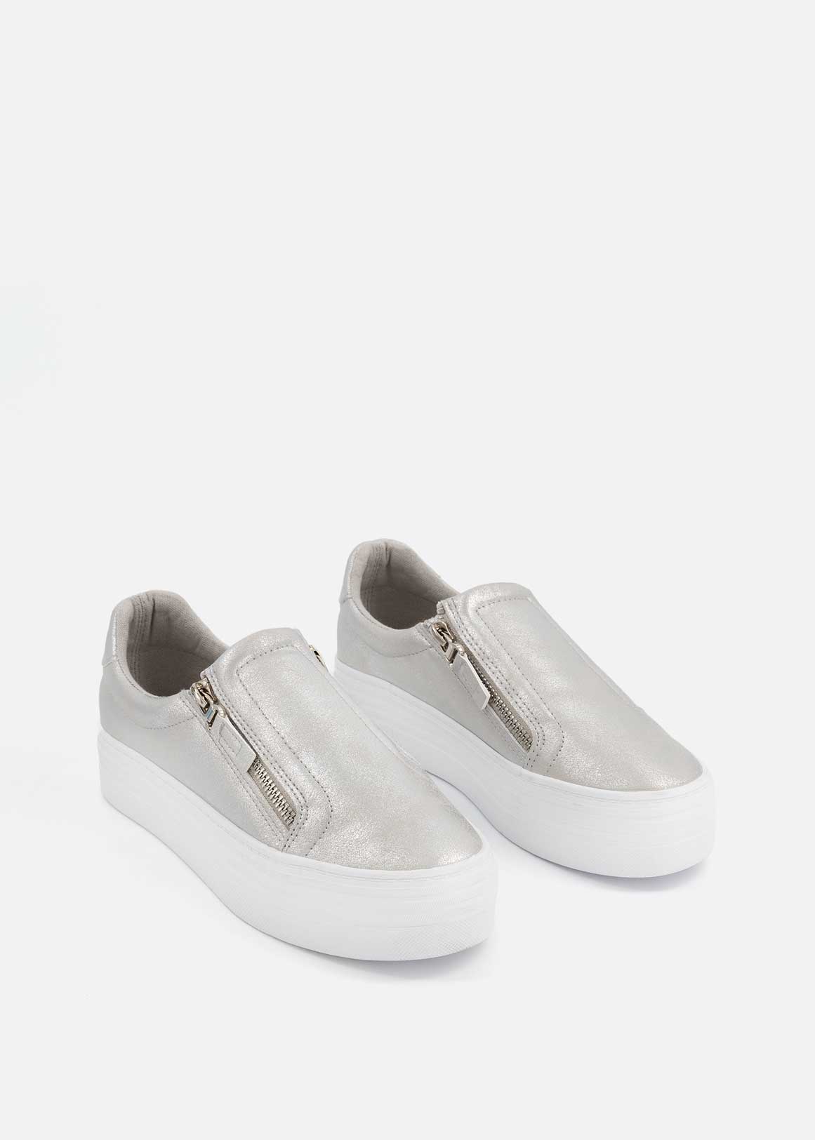 Double Zip Slip-on Platform Sneakers | Woolworths.co.za