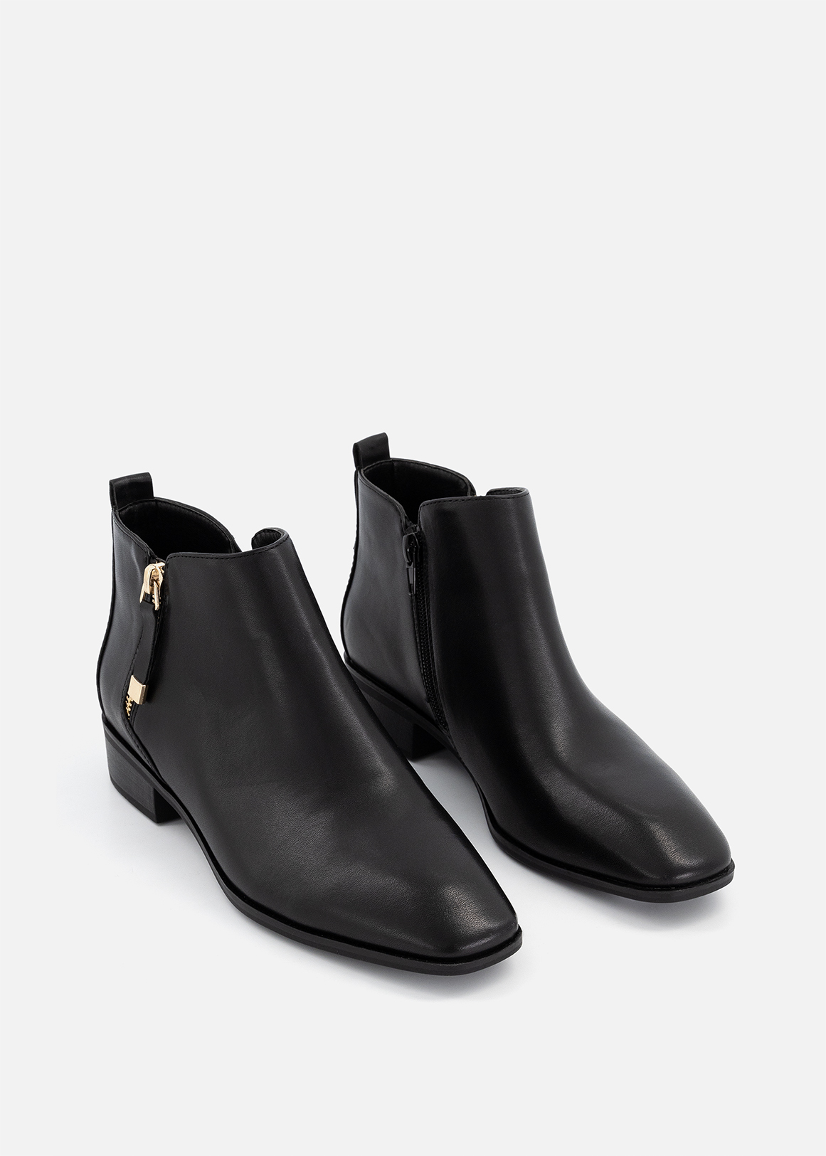 Double Zip Square Toe Ankle Boots | Woolworths.co.za