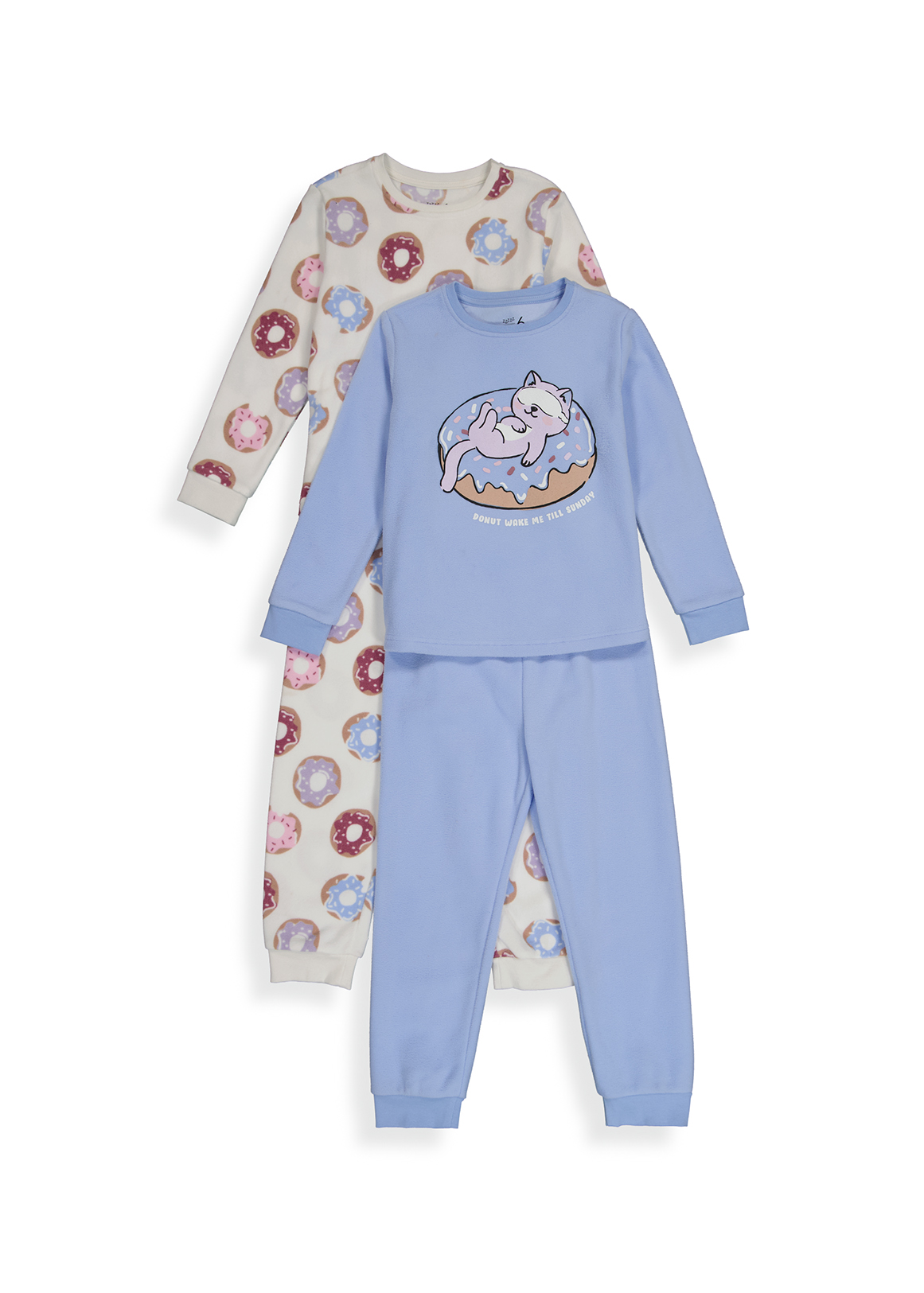 Doughnut Micro Polar Fleece Pyjamas 2 Pack