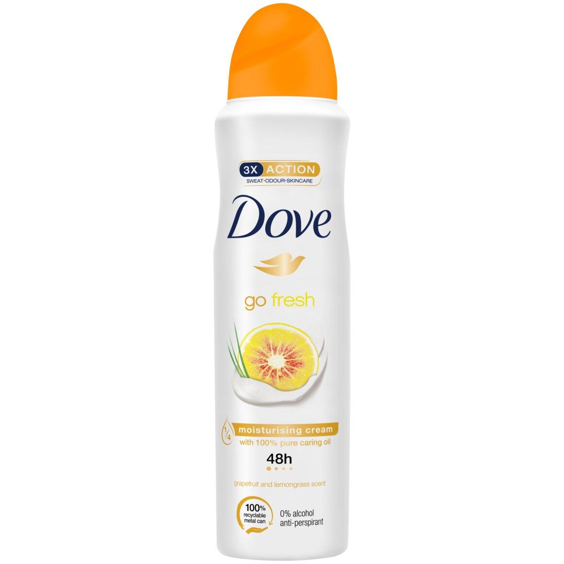 Dove Go Fresh Grapefruit and Lemongrass Deodorant Spray 150 ml