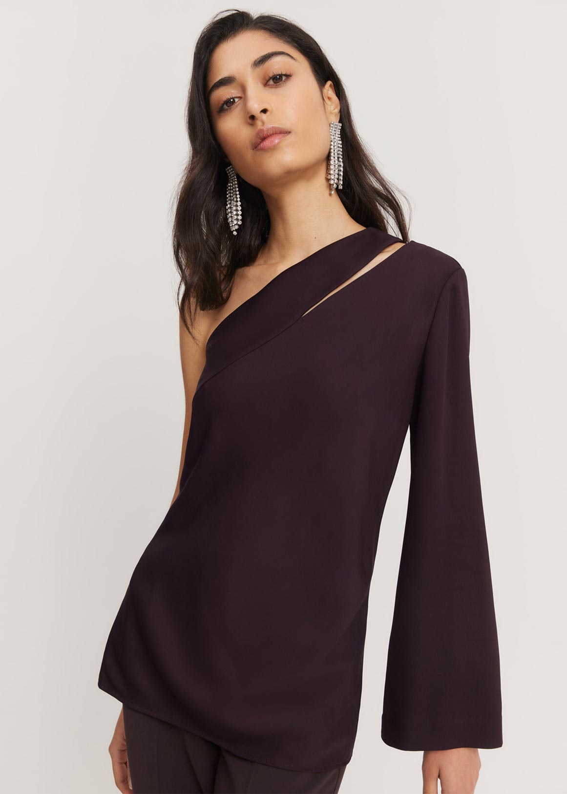 Draped Asymmetrical Blouse