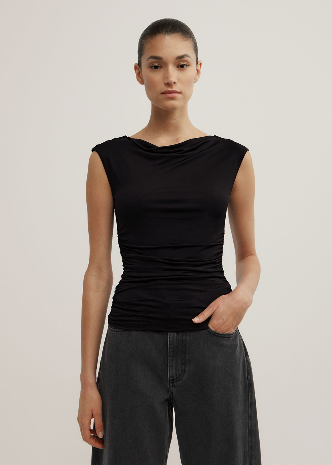 Draped Jersey T-Shirt