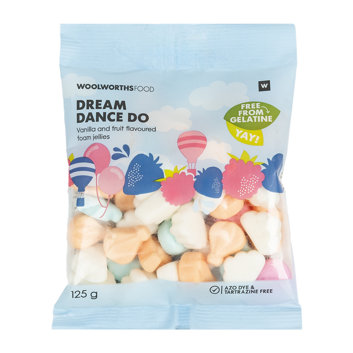 Dream Dance Do Vanilla and Fruit Flavoured Foam Jellies 125 g