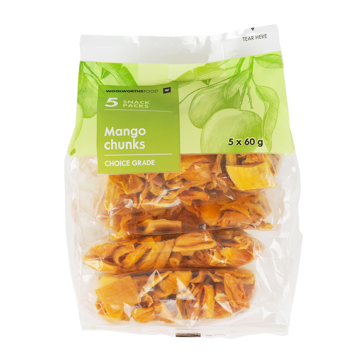 Dried Mango Chunks 5 x 60 g