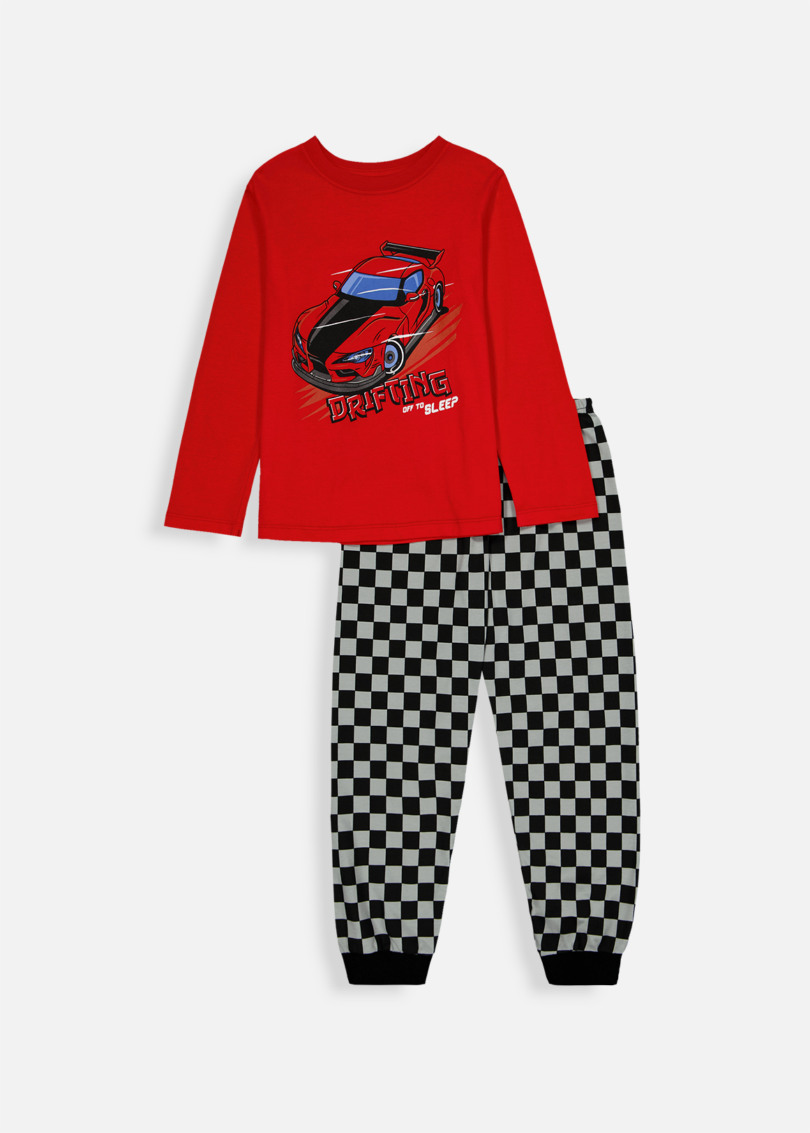 Drifting Checker Print Cotton Pyjamas | Woolworths.co.za