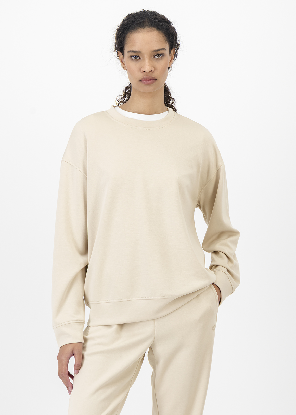 Drop Shoulder Scuba Sweatshirt