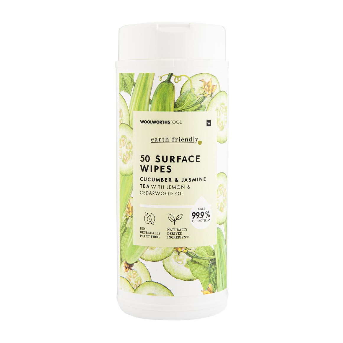Earth Friendly Cucumber and Jasmine Surface Wipes 50 s