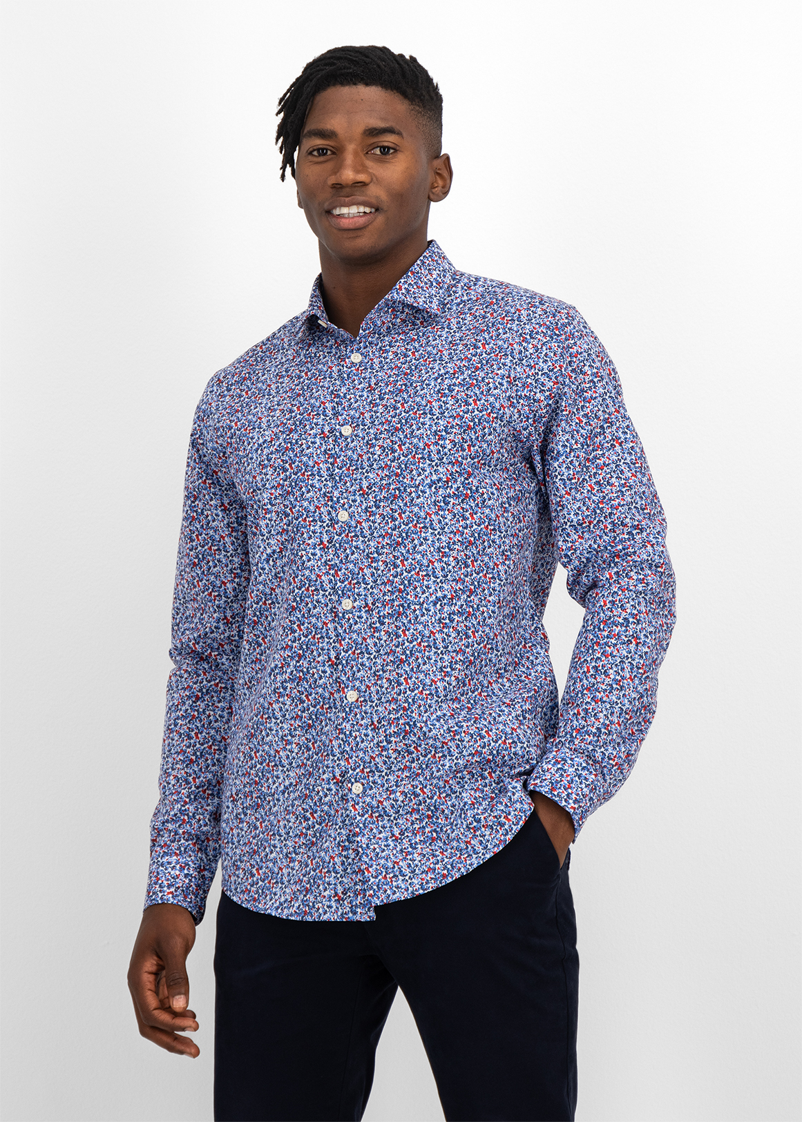 Easy Care Floral Slim Fit Shirt | Woolworths.co.za