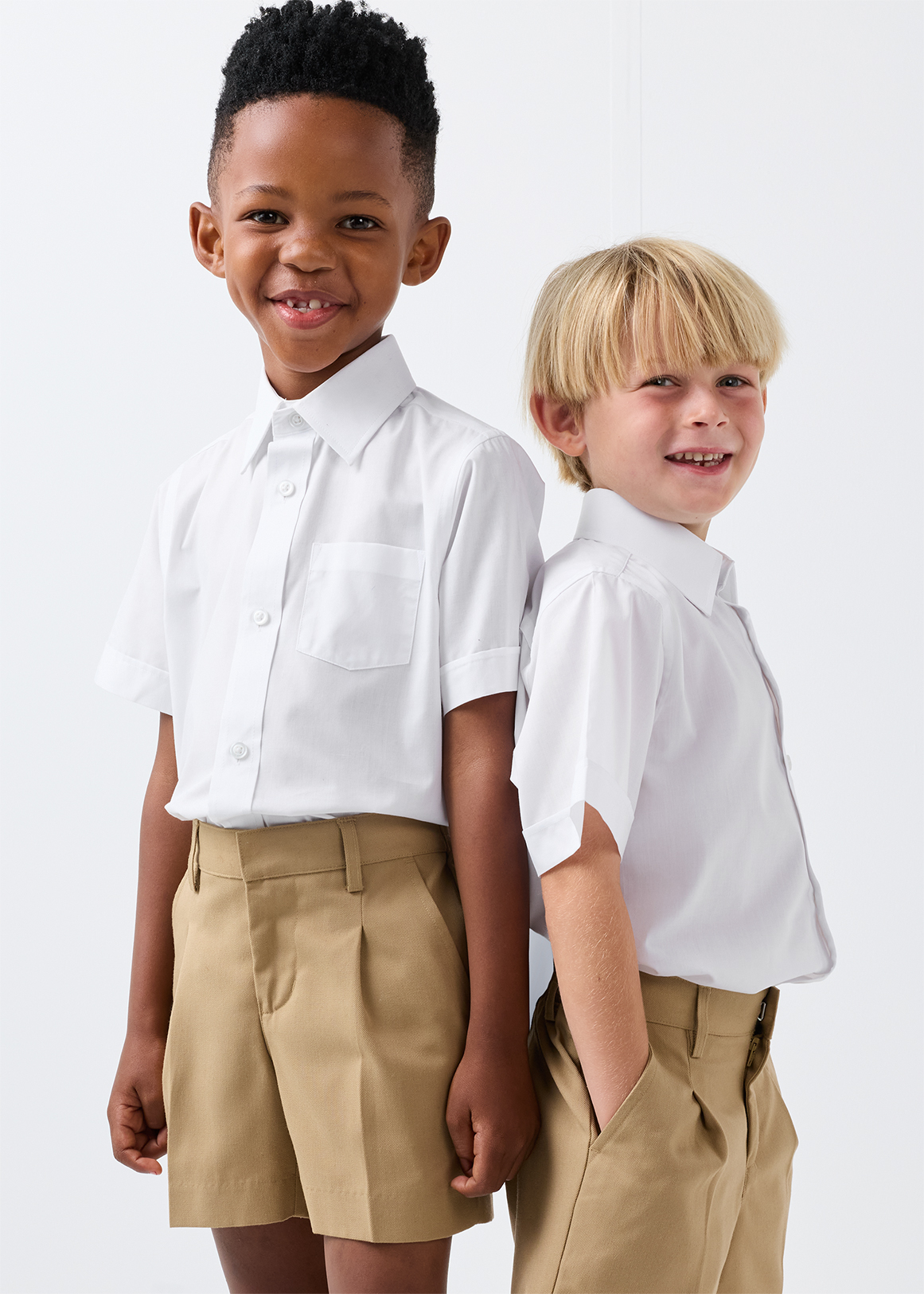 Easy Care Regular Fit Short Sleeve Boys School Shirts 2 Pack