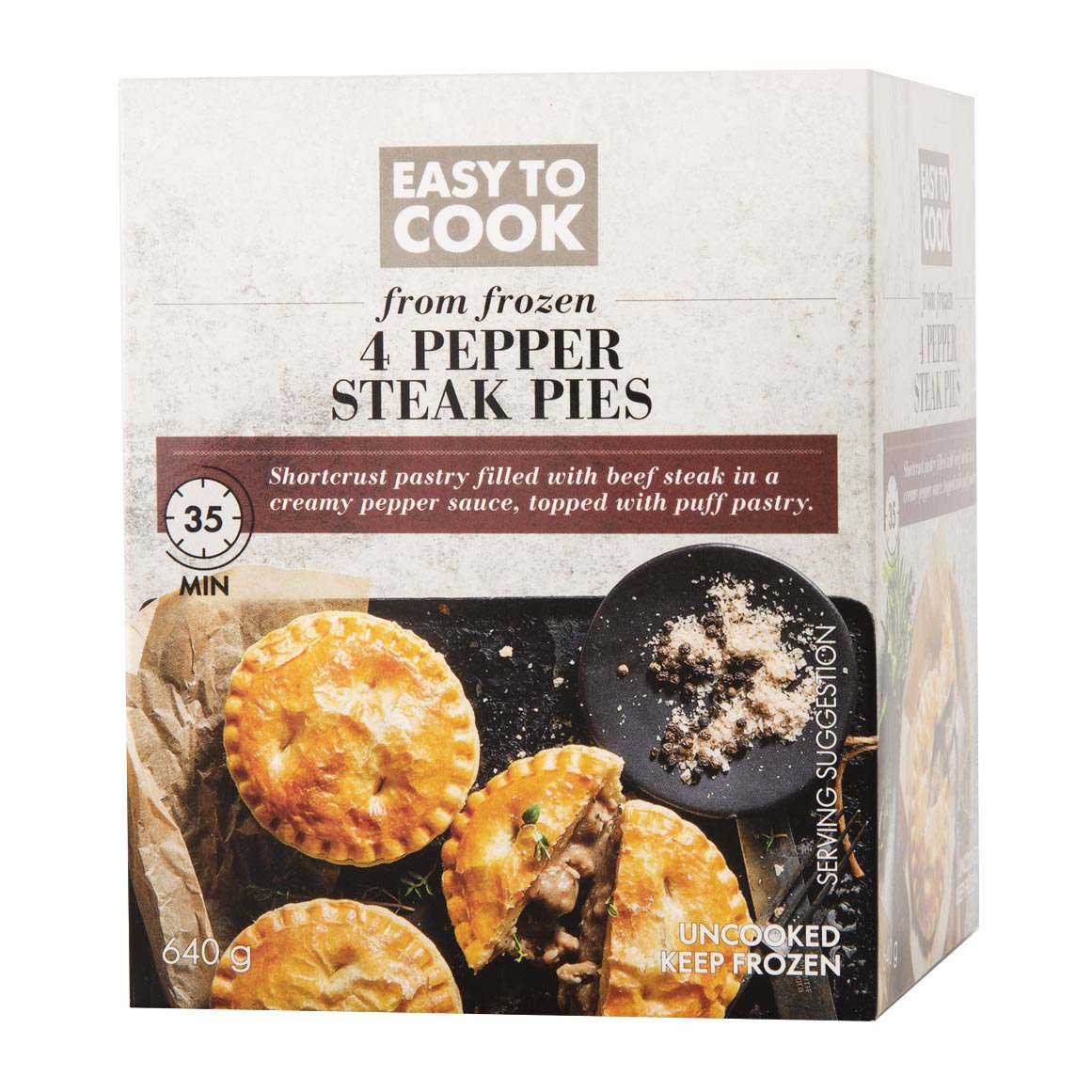 Easy To Cook Frozen Pepper Steak Pies 4 Pk Za 