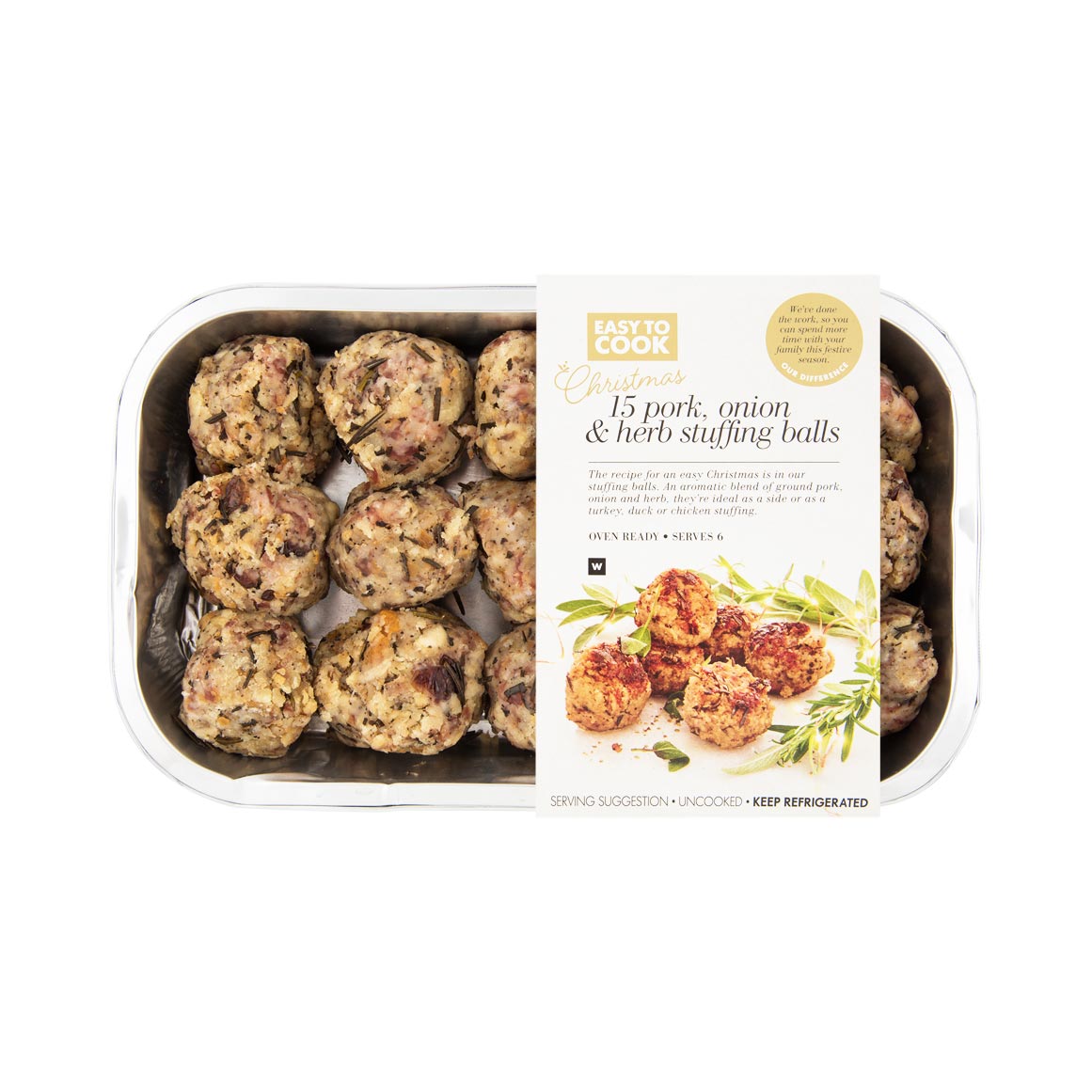 Easy to Cook Pork, Onion & Herb Stuffing Balls 750g | Woolworths.co.za