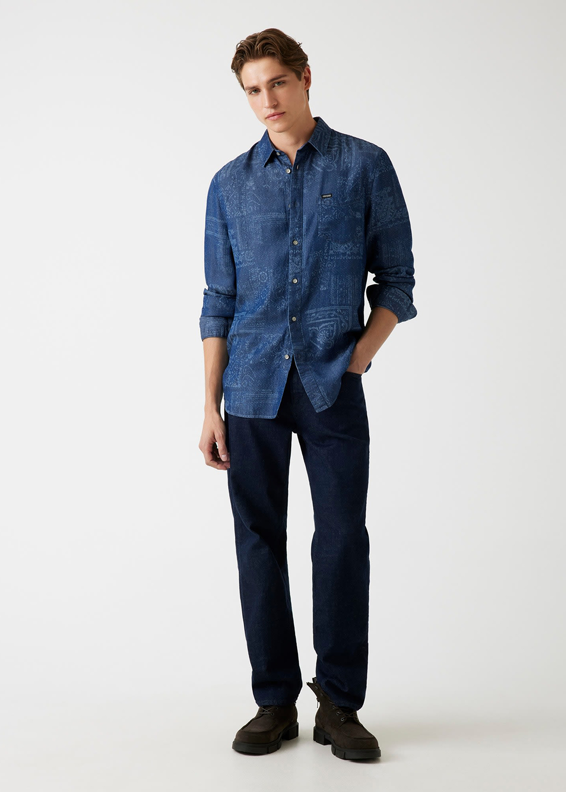 Eco Printed Bandana Twill Overshirt
