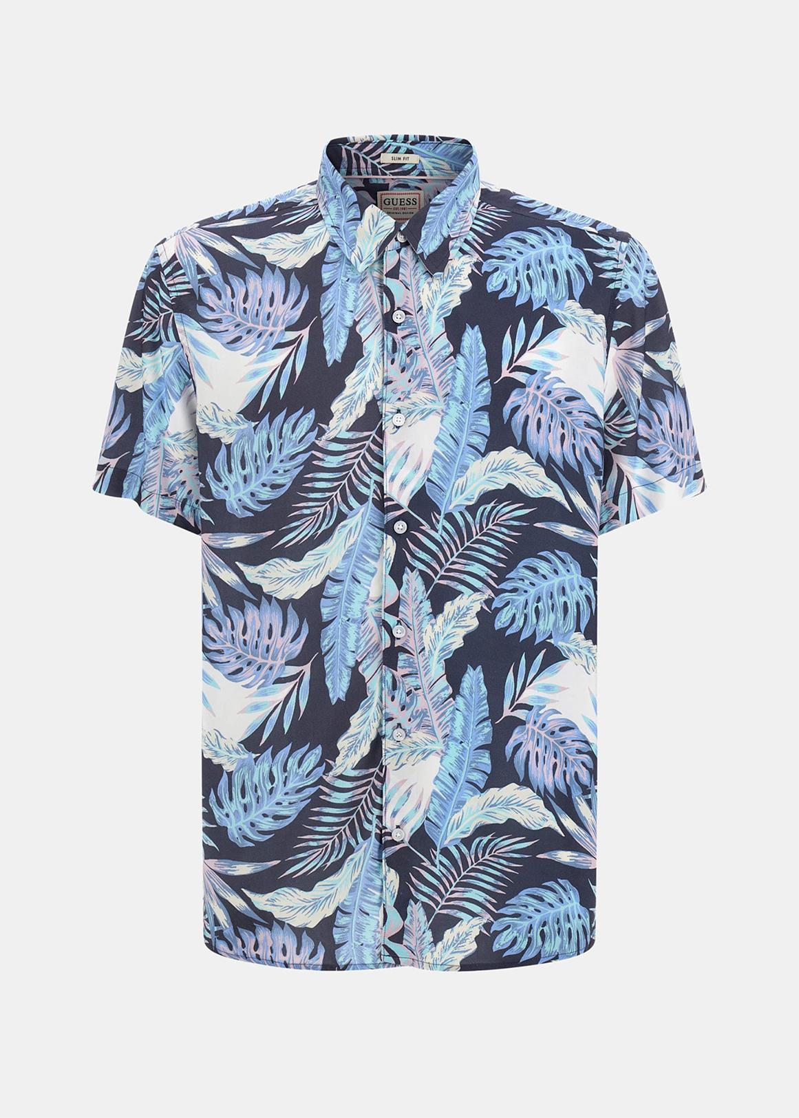 Eco Rayon Tropical Print Shirt