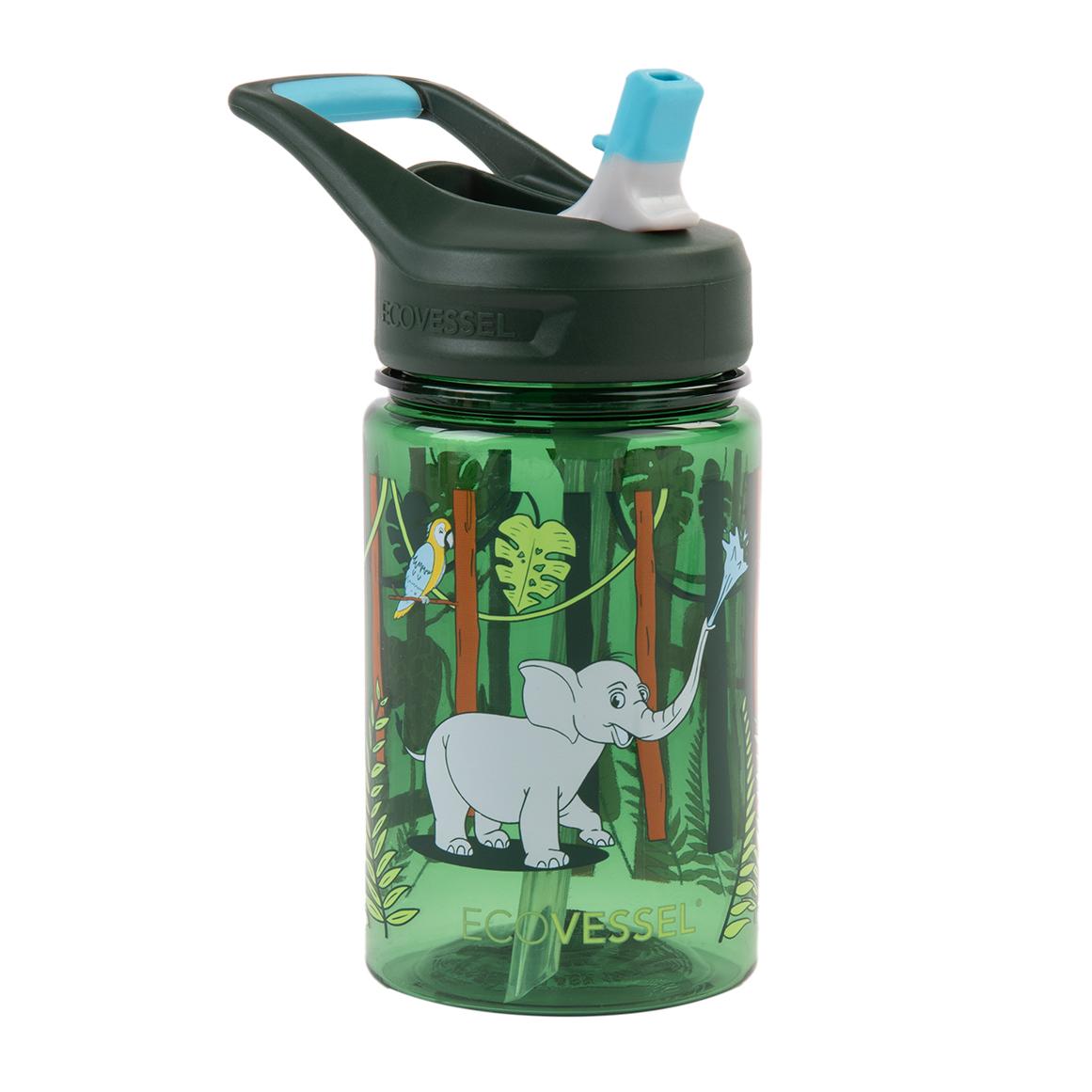 EcoVessel Kids Jungle Splash Water Bottle 12 oz