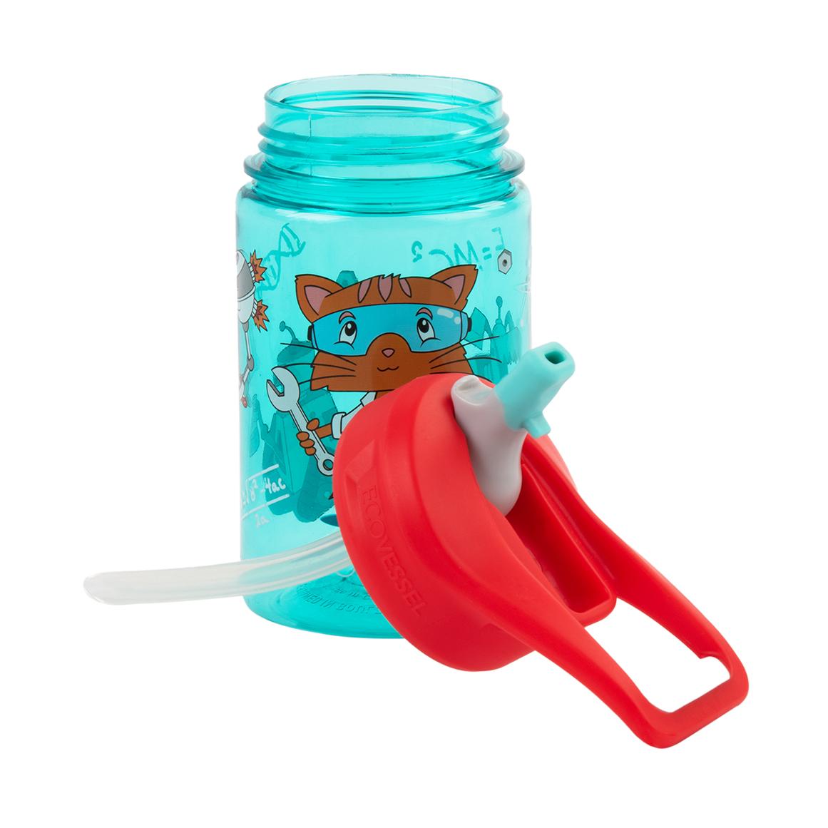 EcoVessel SPLASH Tritan Plastic Kids Water Bottle with Straw Leak