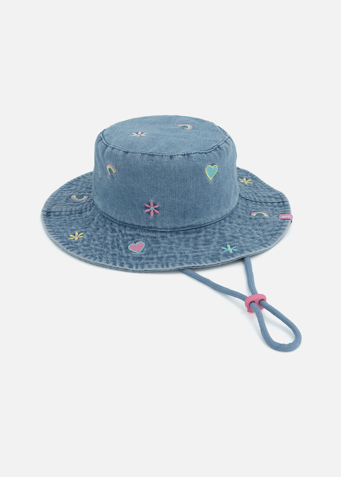 Embroidered Denim Boonie Hat