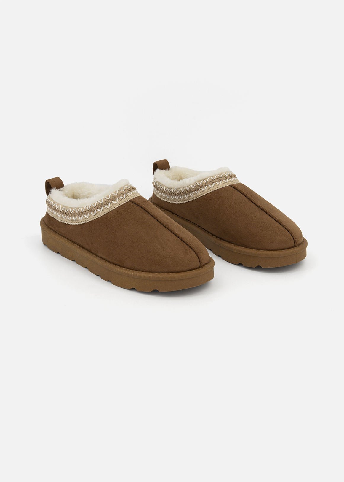 Embroidery Fluffy Slippers