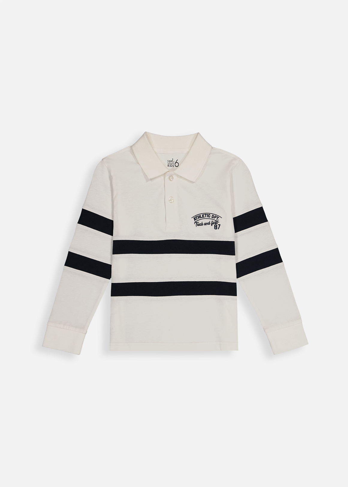 Embroidery Stripe Cotton Golfer