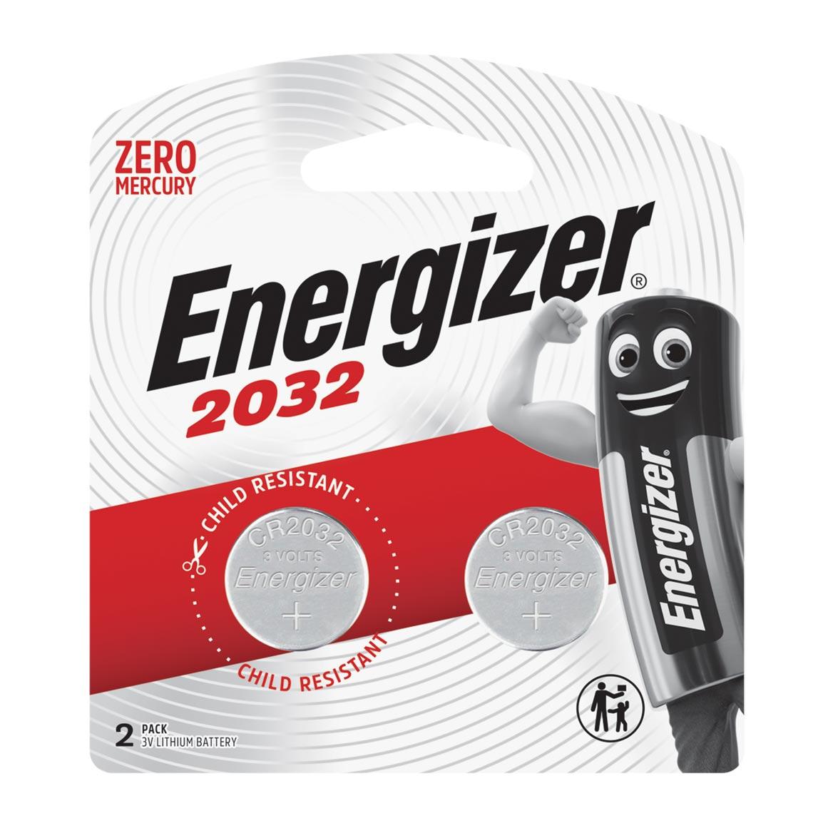 Energizer 19.61000 CR 2032 Lithium Battery, 3V, 190 mAh 